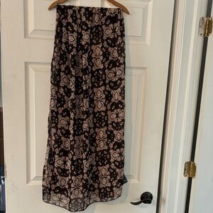 Haute Hijab Black & Floral Paisley Head Wrap Cover Scarf Sheer